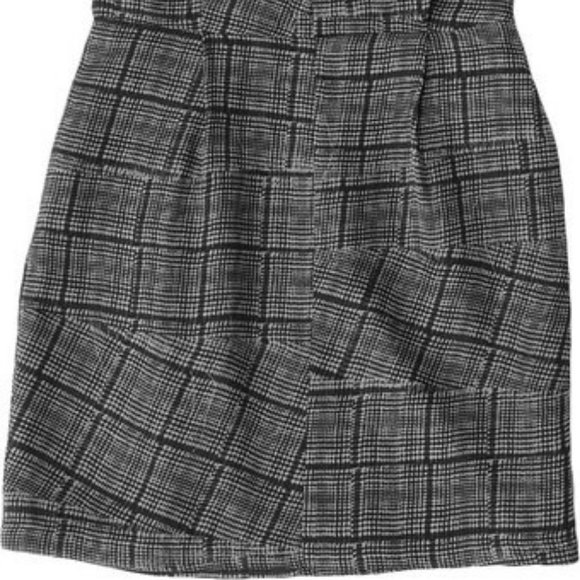NWT RAG & BONE Tribeca Dress Gray Black Plaid sz 10 Sleeveless Mini - Picture 3 of 16